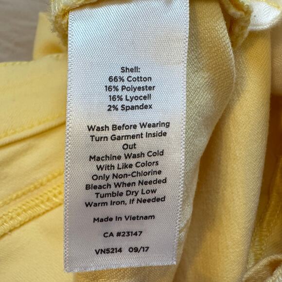 Talbots "Flawless Girlfriend" Straight Leg Ankle Jeans Yellow Size 12P - Picture 7 of 8